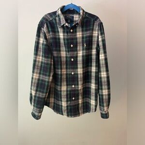 Polo Ralph Lauren Boys Plaid Long Sleeve Button Down Shirt - Size Large 14-16